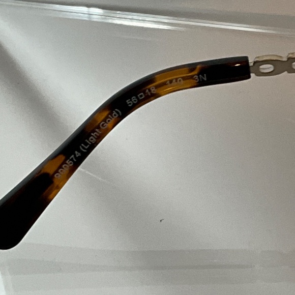 NWT coach metal frame sunglasses HC 7114 light gold with hard case RX main image 7